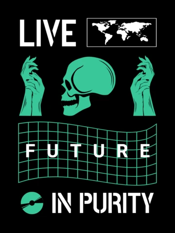 Futuristic Skeleton Design Template for Apparel and Merchandise