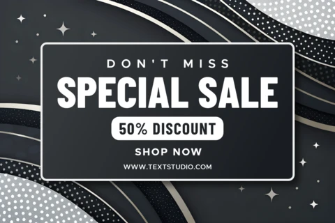Modern Sale Announcement Template with Geometric Patterns for Promotional Flyers