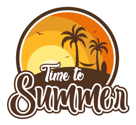 Plantilla de diseño del logotipo de Time to Summer