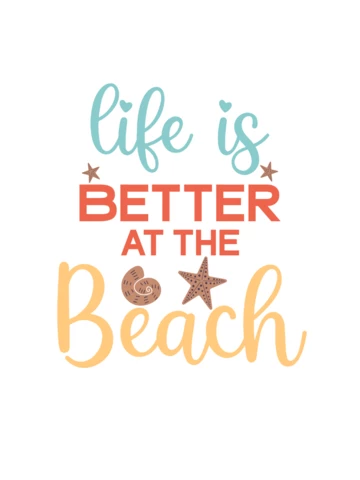Das Leben ist besser auf dem beacht-shirt Vorlage Design
