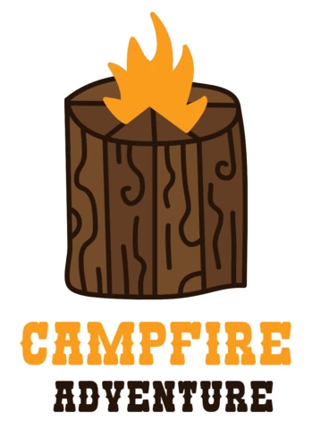 Modèle de logo pour l'aventure du feu de camp