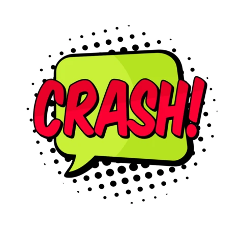 Crash ! pop art comic onomatopoeia text effect template