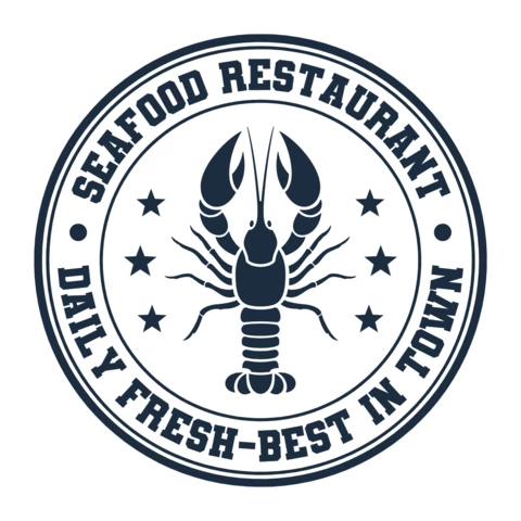 Modelo de design de logotipo de restaurante de frutos do mar