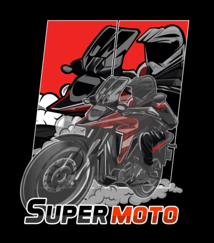 Modello di design per t-shirt Supermoto