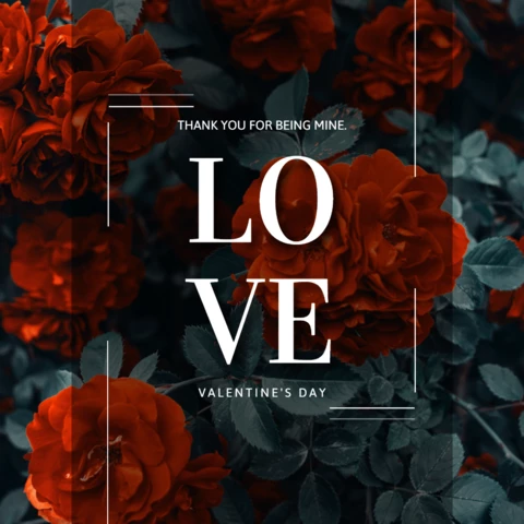 Red And White Typographic Valentines Day Instagram Post