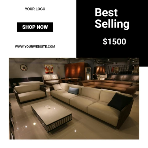 Luxury Minimalist Furniture Social Media Post Design Template
