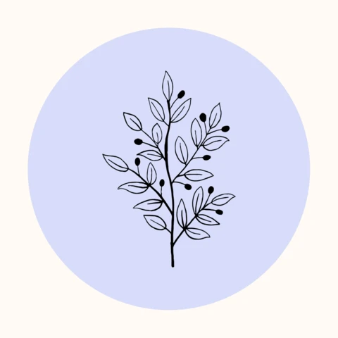 Lavendel-Blumen-Strichzeichnungsvorlage für Instagram-Story-Highlight-Cover