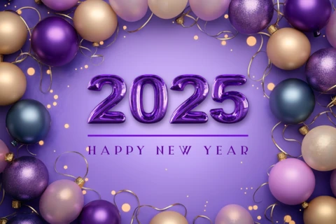 Purple Festive New Year Celebration Design Template