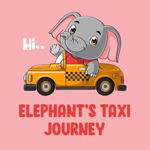 Elephant's Taxi Journey Design Template for Kids