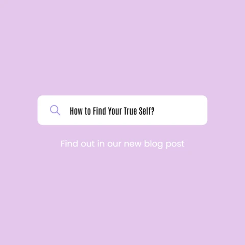 Encontre seu verdadeiro eu modelo de design de postagem de instagram para promoção de blog