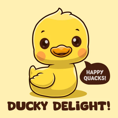 Whimsical Ducky Delight Design Template for Fun Projects