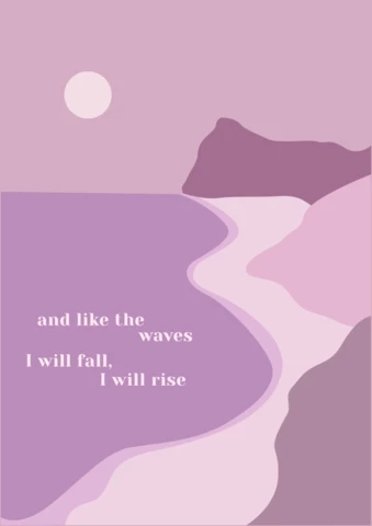 Citation inspirante california landscape aesthetic poster