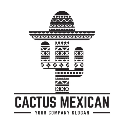 Mexican Cactus Logo Design Template