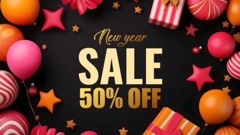 Ballons de baudruche festifs nouvelle année soldes 50% de réduction modèle de conception