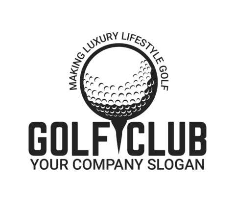 Golf Club Tournament Sports Logo Design Template