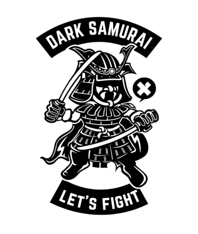 Dark Samurai T-Shirt Design Template
