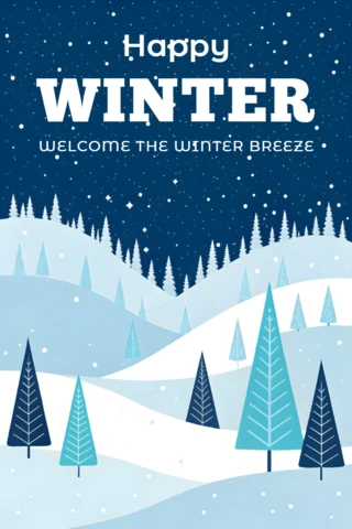 Plantilla de diseño de paisaje invernal para tarjetas de felicitación navideñas