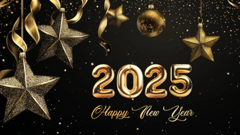 Happy New Year Background Image Design Template