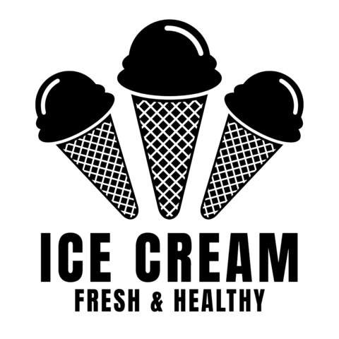 Modèle de logo pour les crèmes glacées