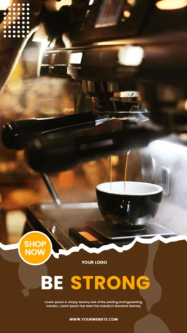 Coffee Shop Social Media Post Design Template