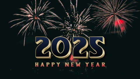 Fireworks Celebration New Year 2025 Design Template