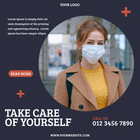 Geometric Sober Advertising Social Media Post Design Template