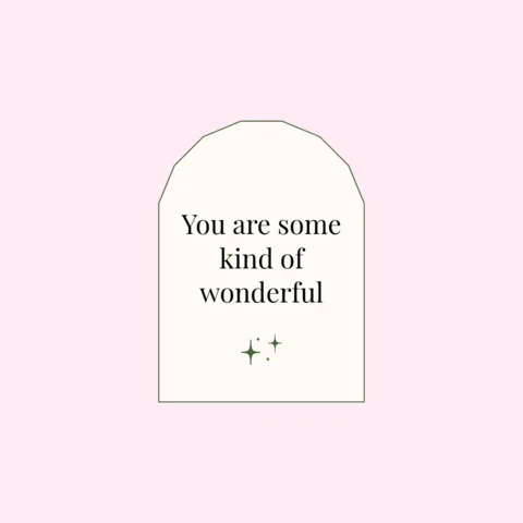 You Are Wonderful Quote Instagram Post Design Template