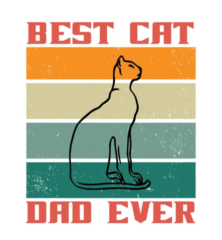 Bester katzenvater aller zeiten t-shirt design vorlage