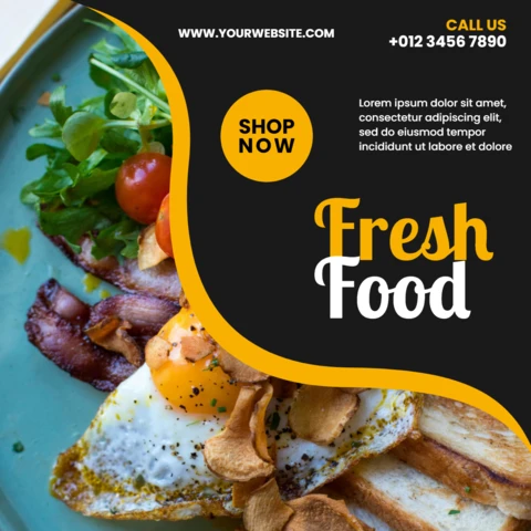 Wyjątkowy falisty szablon posta reklamowego na Instagramie