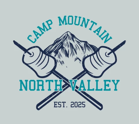 Mountain And Marshmallow Vintage T-shirt Design Template