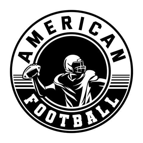 Modello di logo distintivo del football americano