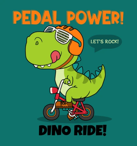 Fun Dino Ride Design Template for Kids' Apparel