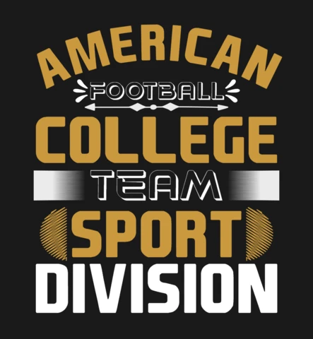 American Football College Team Sport Division T-Shirt Design Template