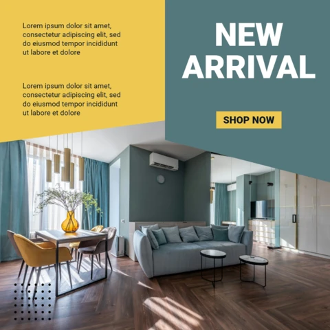Geometric Two-Tone Advertisement Instagram Post Design Template
