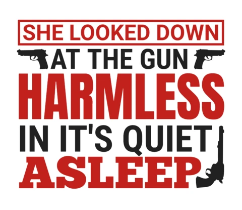 Bold Typography Design Template with Gun Graphics for Impactful Quotes
