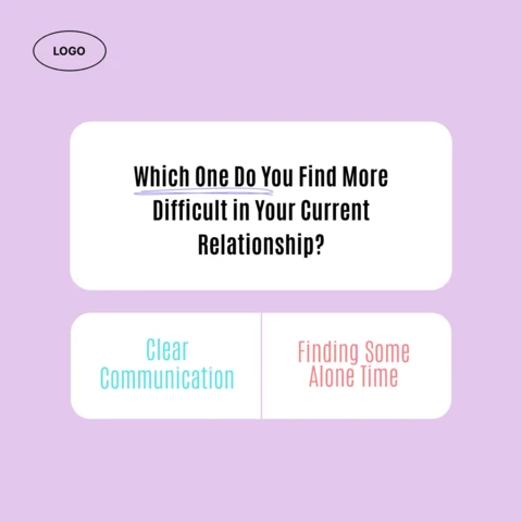 Relación comunicación encuesta instagram post diseño plantilla