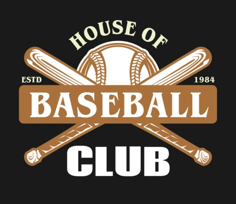Modelo de design de camiseta de clube de beisebol
