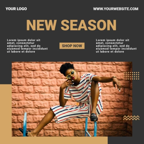 Trendy Ethnic Summer Fashion Instagram Ad Post Design Template