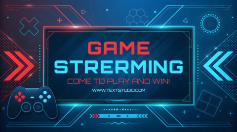 Plantilla de transmisión de juegos con diseño futurista y elementos de controlador