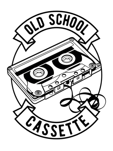 Old School Music Cassette T-Shirt Design Template