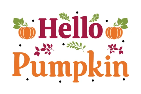 Hello pumpkin plantilla de diseño de camiseta