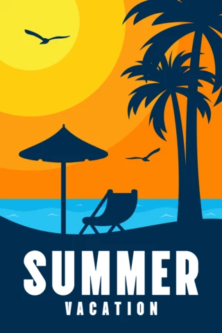Summer Vacation Banner Design Template