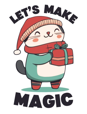 Plantilla de diseño de gato festivo para tarjetas de felicitación navideñas