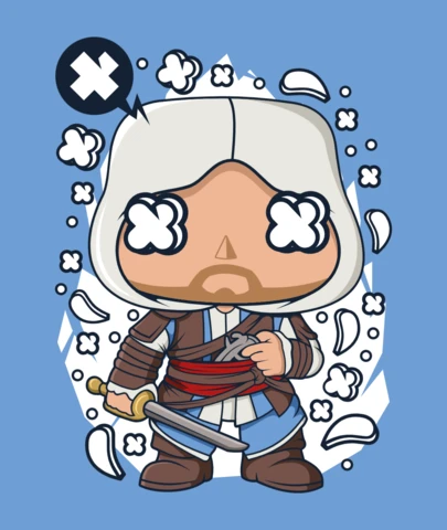 Jeu vidéo assassin's creed - modèle de t-shirt pop culture