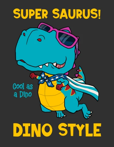 Super Saurus Dino Style Editable Design Template
