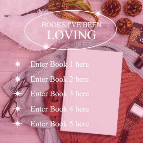 Pink Book List Instagram Post Design Template