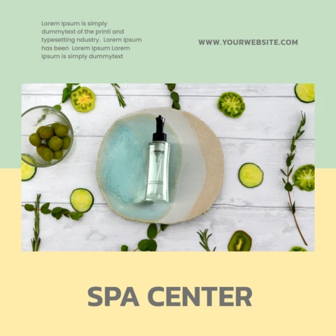 Eye-Catching Spa Center Promotional Instagram Post Design Template