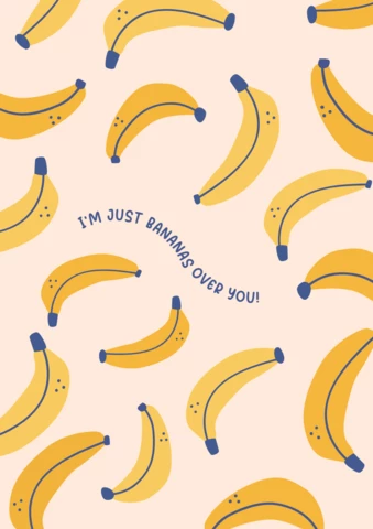 Retro banane Plakatentwurf Vorlage