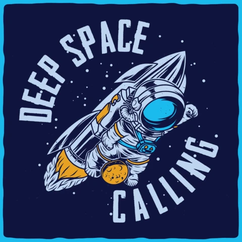 Funny Astronaut Flying On The Rocket T-Shirt Design Template