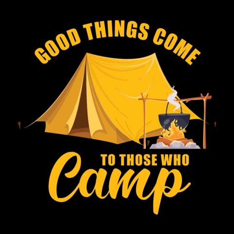 Outdoor Camping T-Shirt Design Template